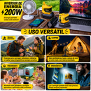 Kit 2 Inversor de Energia 200W para Eletrodomésticos – USB, Tipo-C e Luz LED