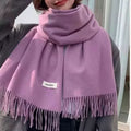 Cachecol Pashmina Unissex com Franjas em Poliéster 230g