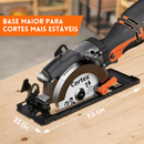 Serra Circular Cortex Multiuso, 6 Lâminas Inclusas + BRINDES: Óculos de Proteção e Trena 7.5 Metros